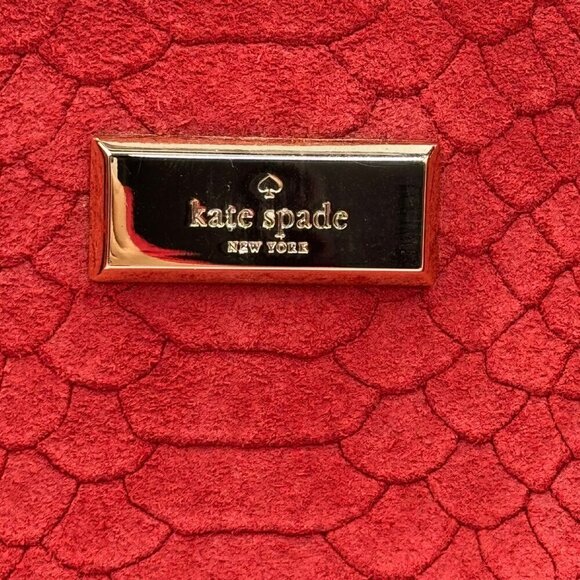 Kate Spade Red Python Elsie Exotic Street Meriwether Tote Bag - Picture 2 of 11